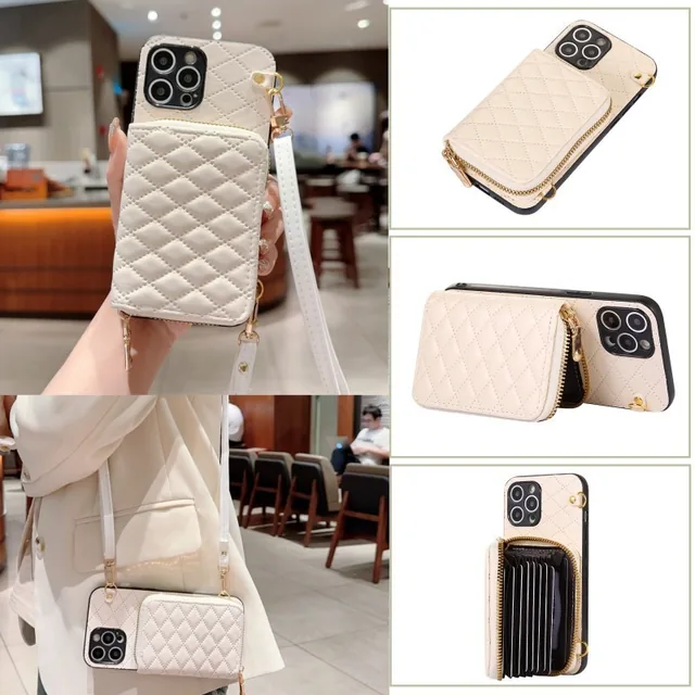 Estojo De Malha De Luxo Para Samsung Galaxy S22 S23 S24 Ultra Plus A55 A05 A15 A14 A23 A32 A33 A34 A42 A51 A52 A53 A54 A21S Cartões De Suporte Carteiras De Ombro Com Ranhuras