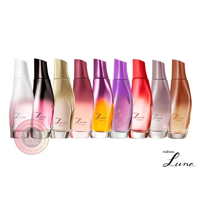 Luna Colônia Natura 75ml: Ousadia, Divina, Radiante, Absoluta, Força, Coragem, Fascinante, Rosé, Confiante, Liberdade +