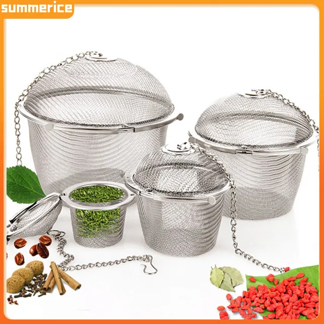 Infusor De Aço Inoxidável / Filtro De Malha De Temperos / À Base De Chá