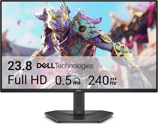 Monitor Dell 24" Full HD (1920 x 1080) - 240 Hz - Painel IPS, 0,5 ms GtG, Brilho de 300 nits, Conforto Ocular TÜV 3 Estrelas - SE2