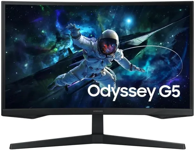 Monitor Gamer Samsung Odyssey G5 27, QHD, 165Hz & 1ms (MPRT), Curvatura com 1000R, HDR 10, AMD FreeSync, Eye Saver Mode & Flicker 